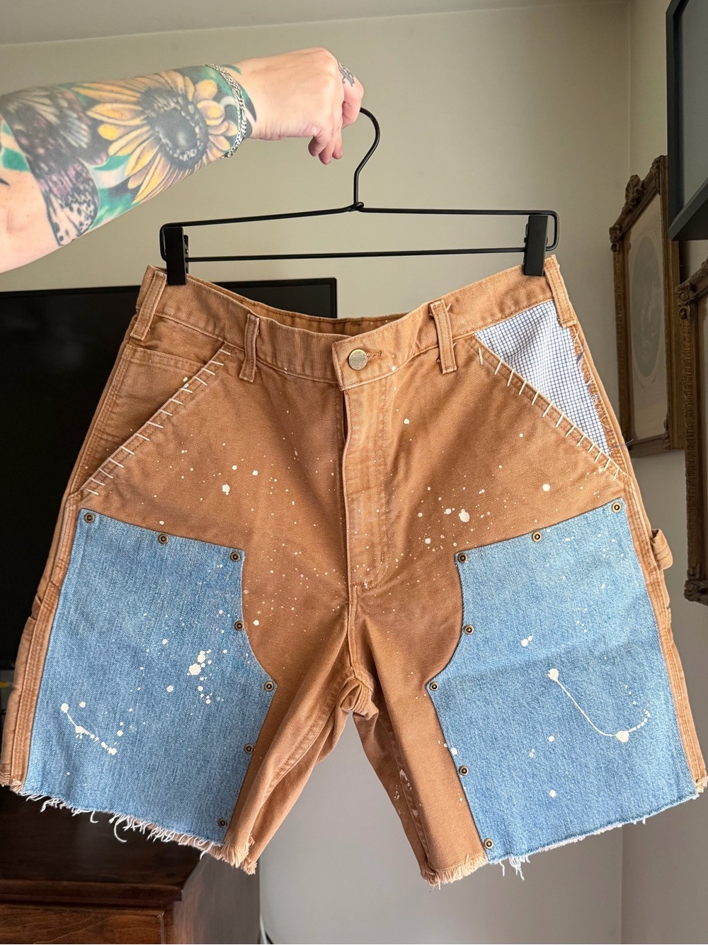 NWT- Free People x Tricia Fix Double Patch Shorts - Picture 3 of 3
